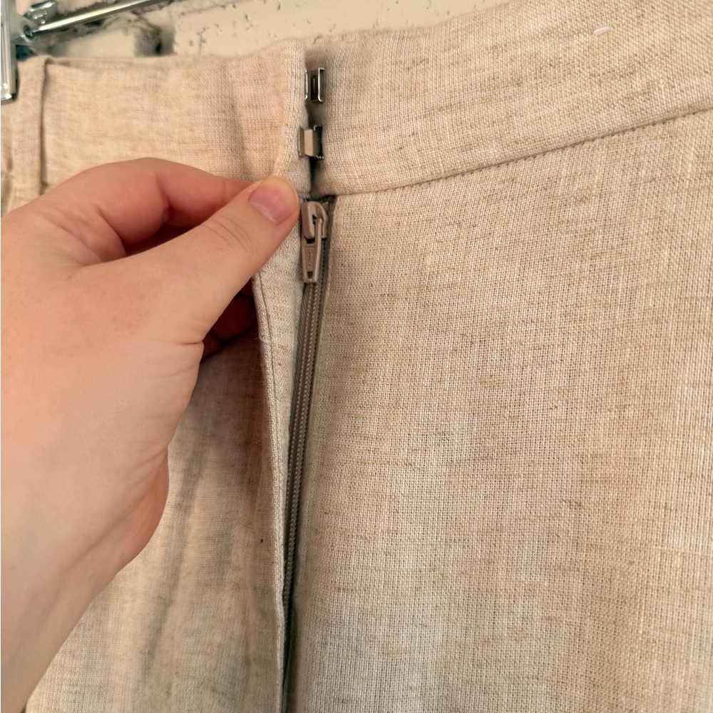 NWT Abercrombie and Fitch Linen Blend Wide Leg Pants Tailored Summer Breathable - Picture 6 of 12